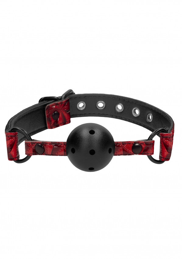 Perforated Bite Breathable Luxury Ball Gag - Burgundy