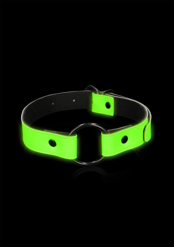 Bite O-Ring Gag - Glow in the Dark - Neon Green/Black