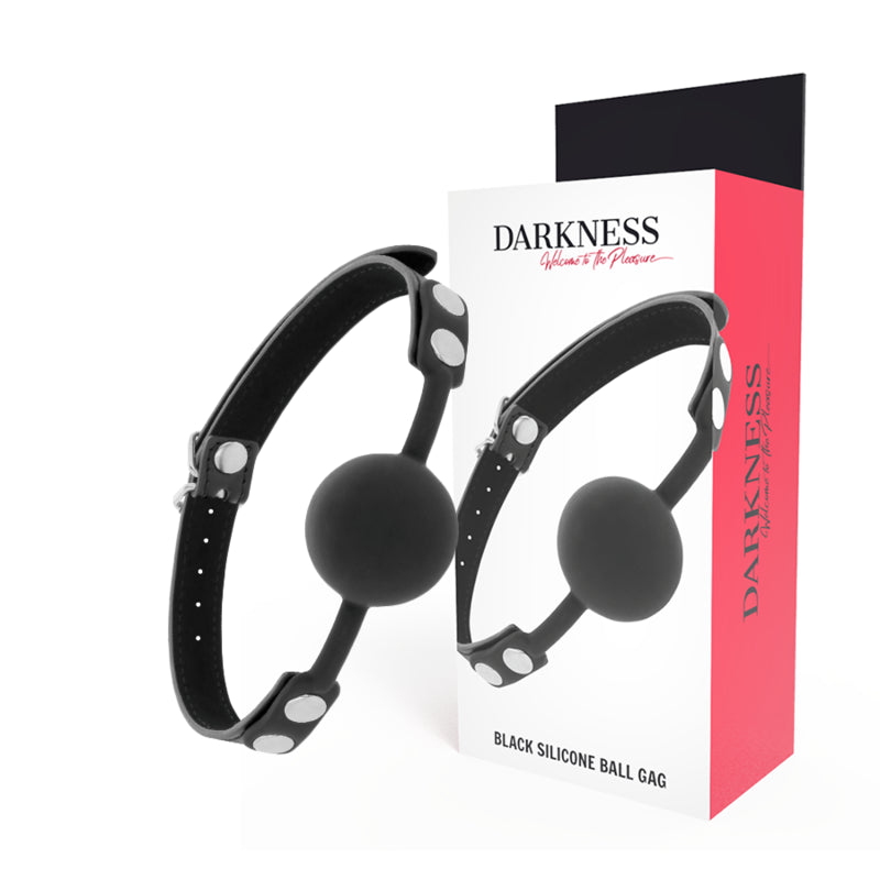 Morso sadomaso DARKNESS BALL GAG IN SILICONE NERO