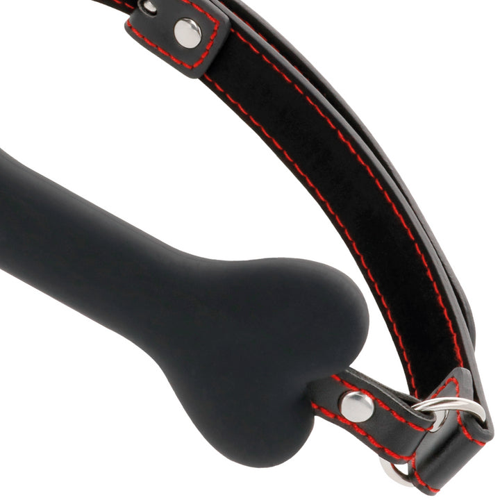 Morso sadomaso DARKNESS BONE GAG SILICONE BLACK