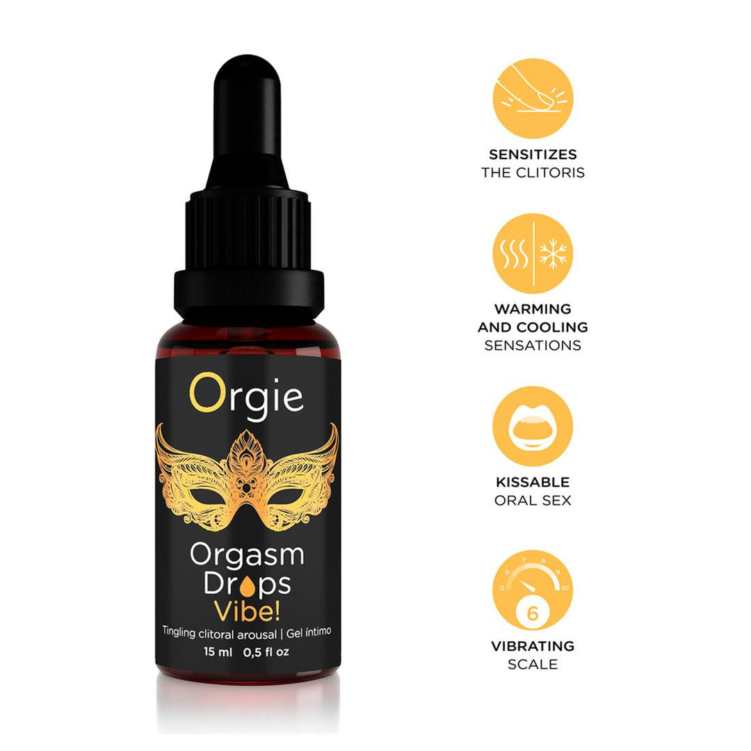 ORGASM DROPS VIBE! 15 ml Orgy TINGLING CLITORAL AROUSAL