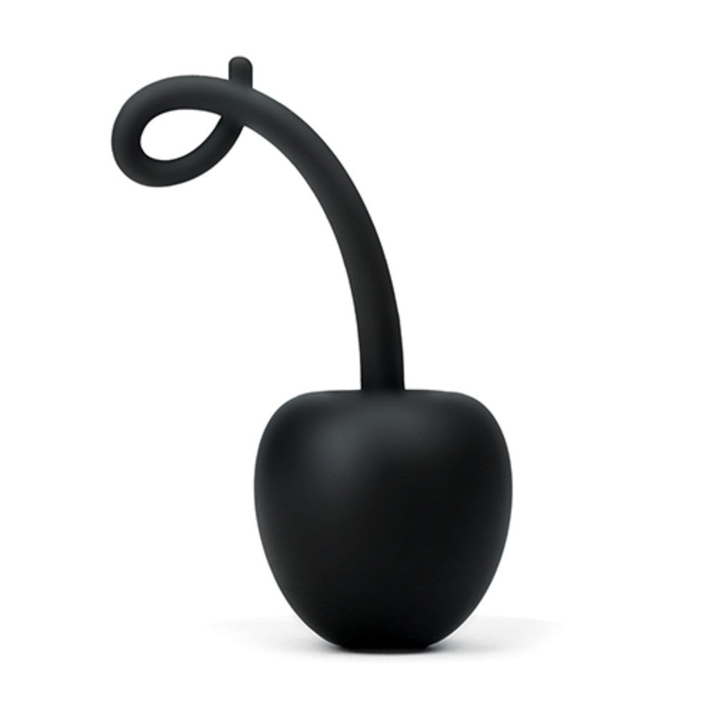 Cherry secret black silicone vaginal ball