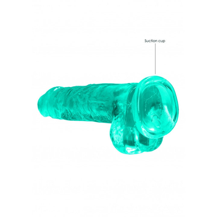 Crystal Clear Dildo 8" Turquoise - 19cm