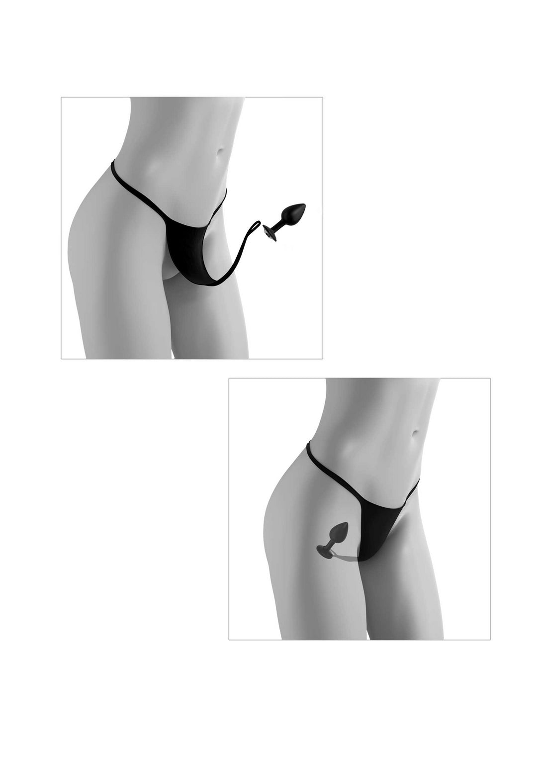 Secret Gem OS Crotchless Plug Thong