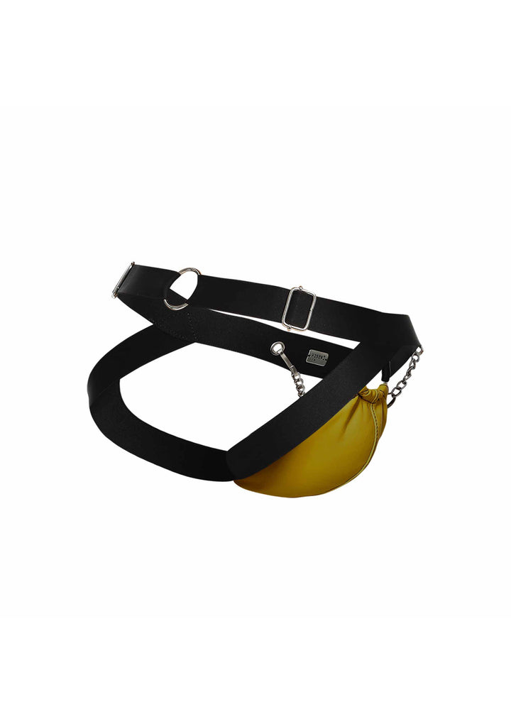 Yellow men's thong DNGEON Chain Jockstrap