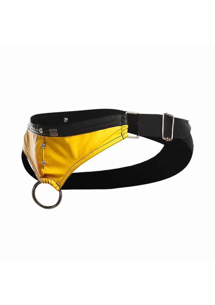 Yellow men's thong DNGEON Cockring Jockstrap