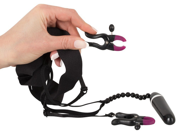 vibrating thong Spreader String with Vibrator by Bad Kitty