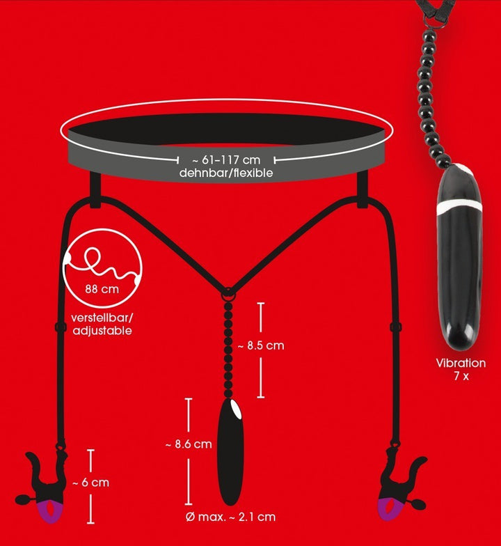 vibrating thong Spreader String with Vibrator by Bad Kitty