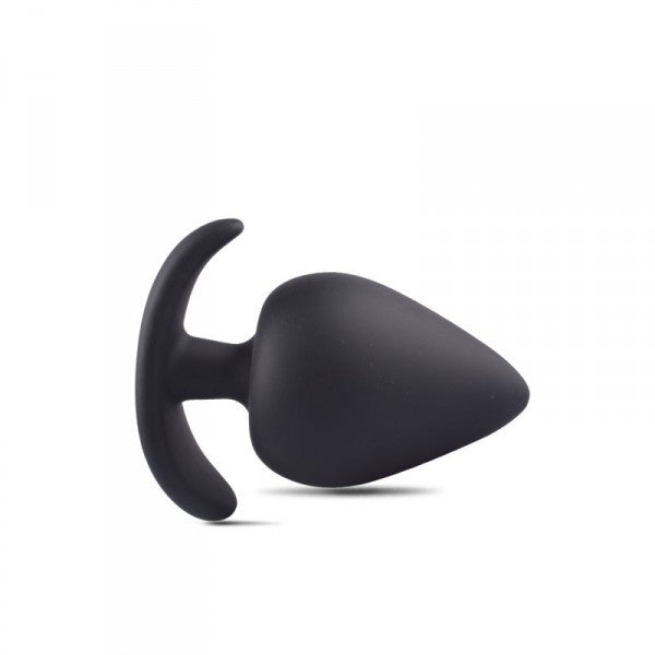 Anal plug butt dildo in black silicone the black small