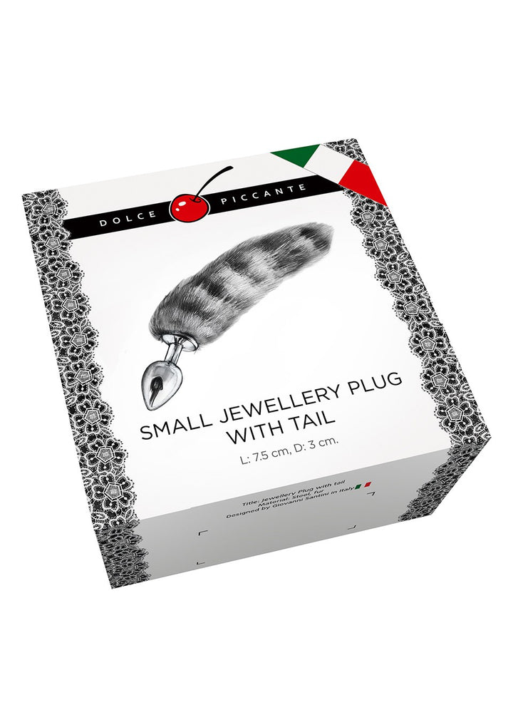 Anal plug with tail JEWELERY SMALL SILVER