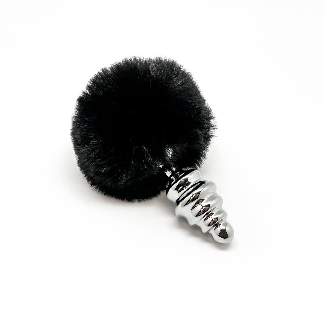 Anal plug with tail Metal Anal Fluffy Twist Plug M