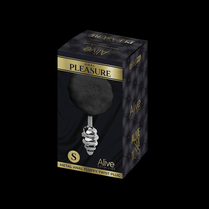 Plug anale con coda Metal Anal Fluffy Twist Plug S