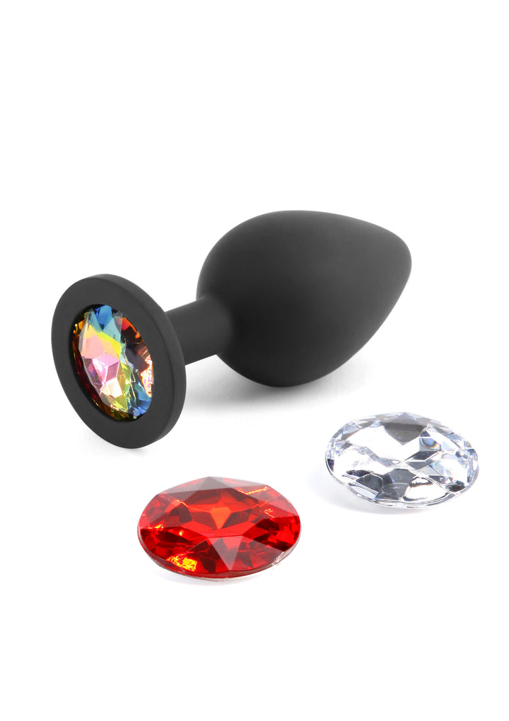 Glams Xchange Round Medium anal plug with interchangeable stone