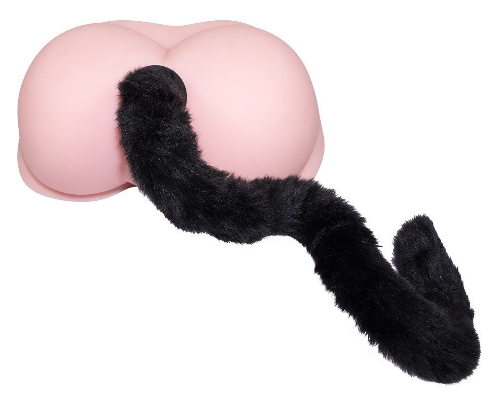 Anal plug dildo with bad kitty tail