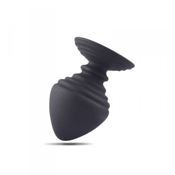 Plug anale fallo con ventosa in silicone nero butt dildo black pine realistico per donna e uomo