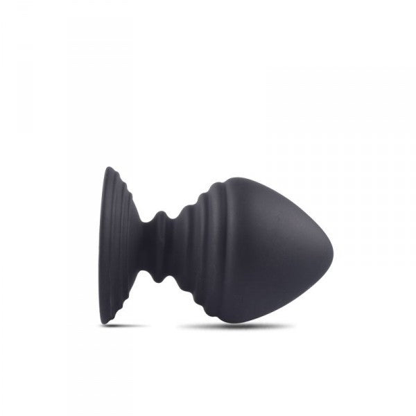 Plug anale fallo con ventosa in silicone nero butt dildo black pine realistico per donna e uomo