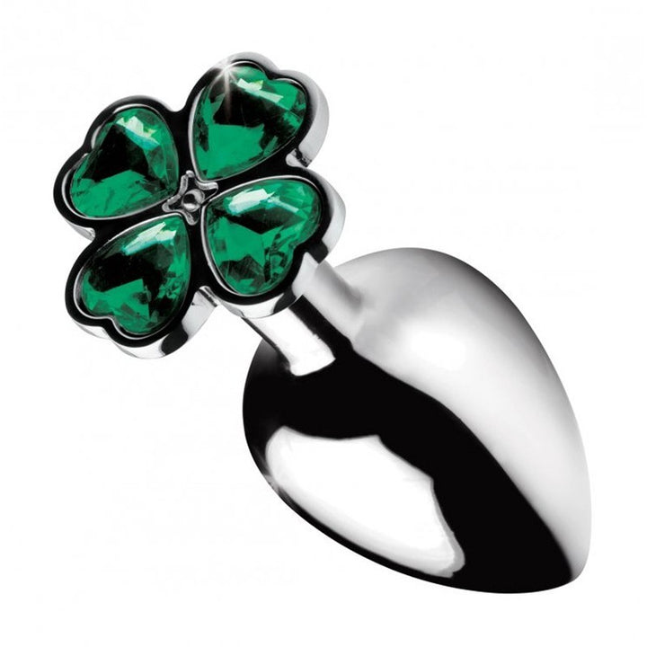 plug anale in acciaio lucky clover gem small anal plug
