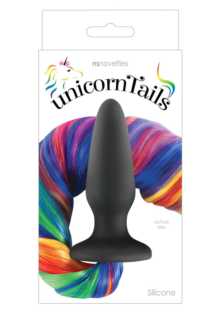 Unicorn Tails mini dilator black silicone anal plug