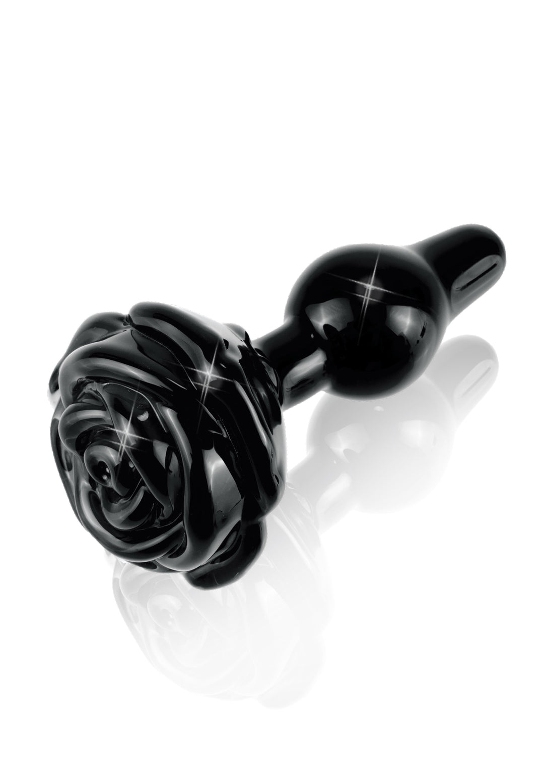 Butt plug in vetro Black Rose No. 77 - 9,5cm