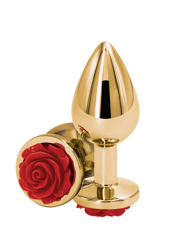 Rose Buttplug Red Medium anal plug