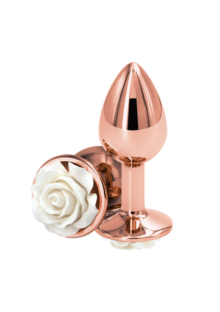 Anal plug Rose Buttplug white Small