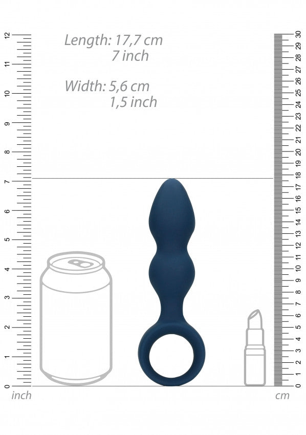 Anal plug Teardrop Shaped Anal Plug Large Baltic Blue