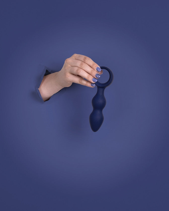 Anal plug Teardrop Shaped Anal Plug Medium Baltic Blue