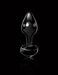 Vaginal anal plug dildo anal butt black glass dildo icicles no 44