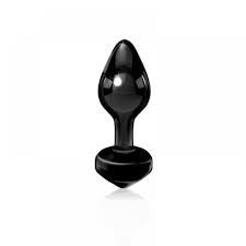 Vaginal anal plug dildo anal butt black glass dildo icicles no 44