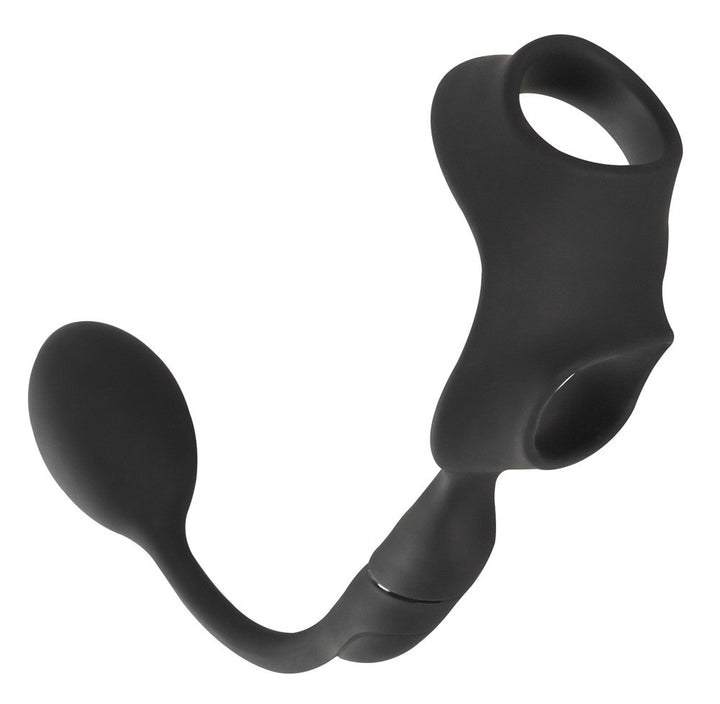 Vibrating anal plug with cock ring Cock Ring with RC Butt Plug