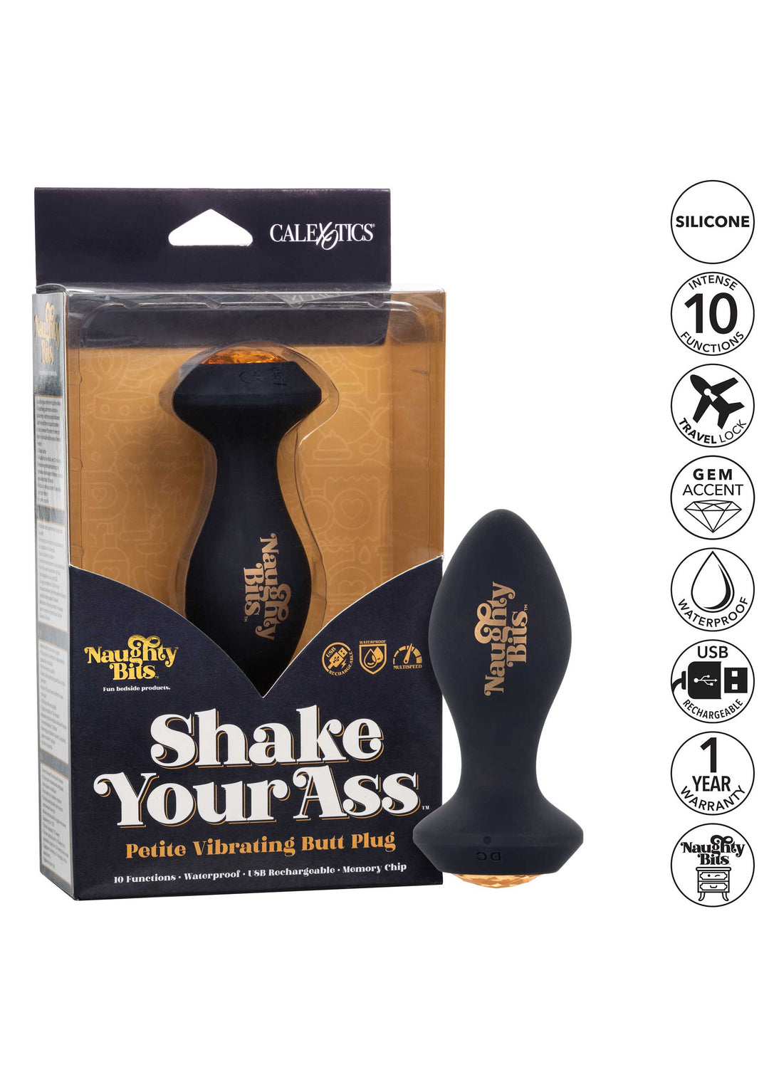 Vibrating anal plug with Shake Your Ass Vibr stone. Butt Plug