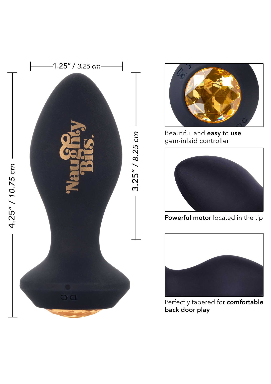 Vibrating anal plug with Shake Your Ass Vibr stone. Butt Plug