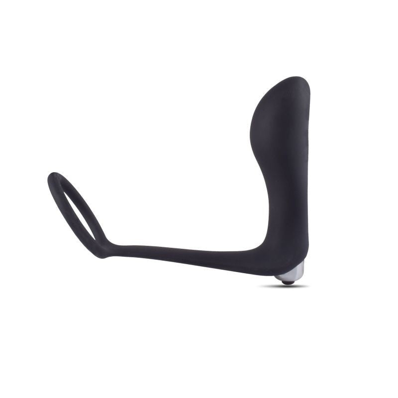 Vibrating Anal Plug P-Ring Prostate Stimulator with phallic ring