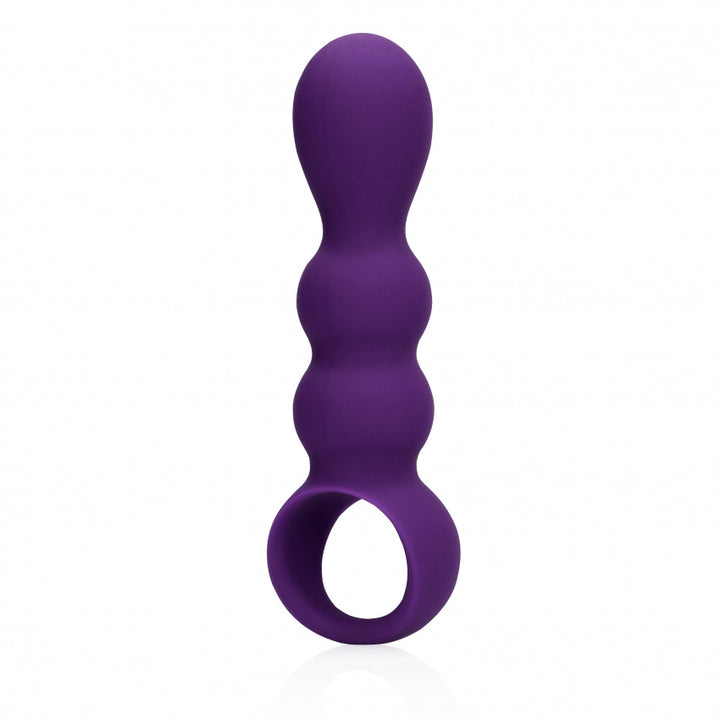 Plug anale vibrante Teardrop Shaped Anal Vibrator Clear Purple