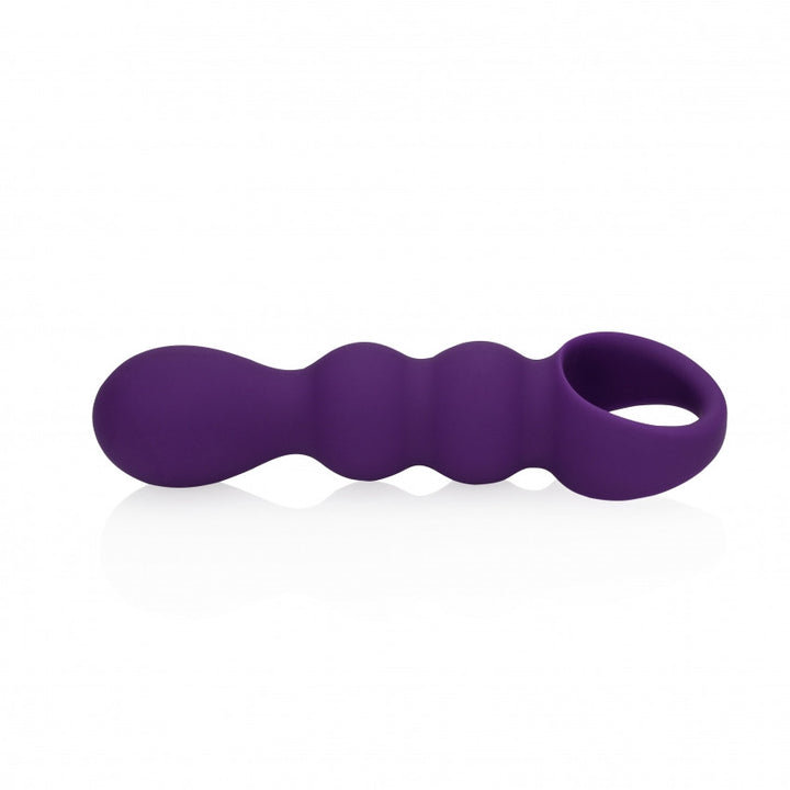 Plug anale vibrante Teardrop Shaped Anal Vibrator Clear Purple