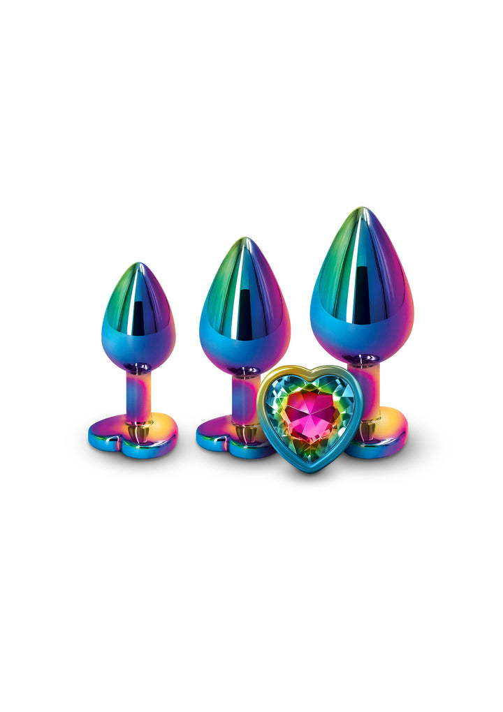 Anal plugs 3 pcs Rear Assets Trainer Kit Heart Multicolor