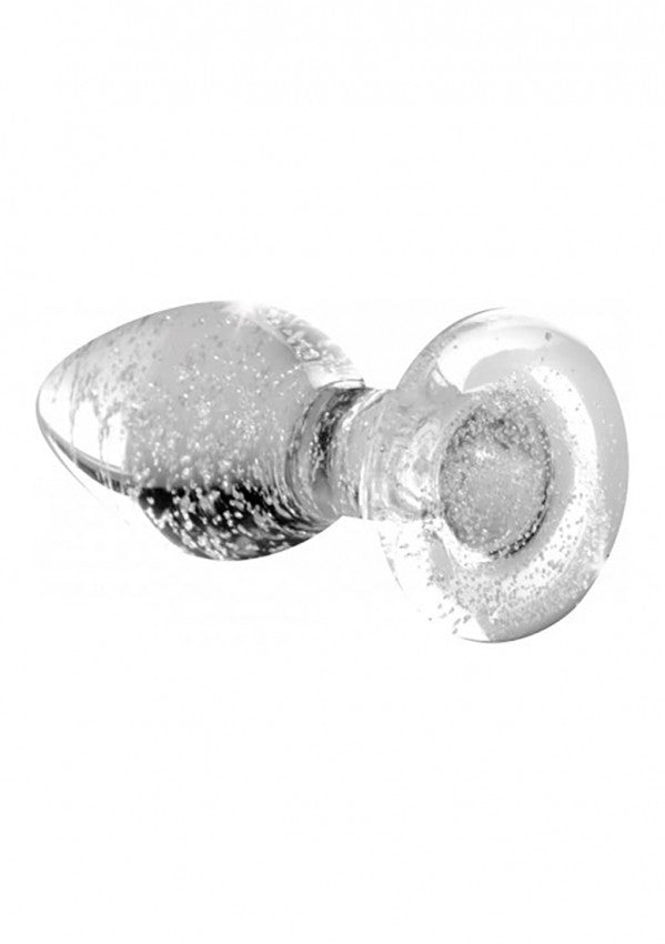 Glow-In-The-Dark Glass Anal Plug - Small