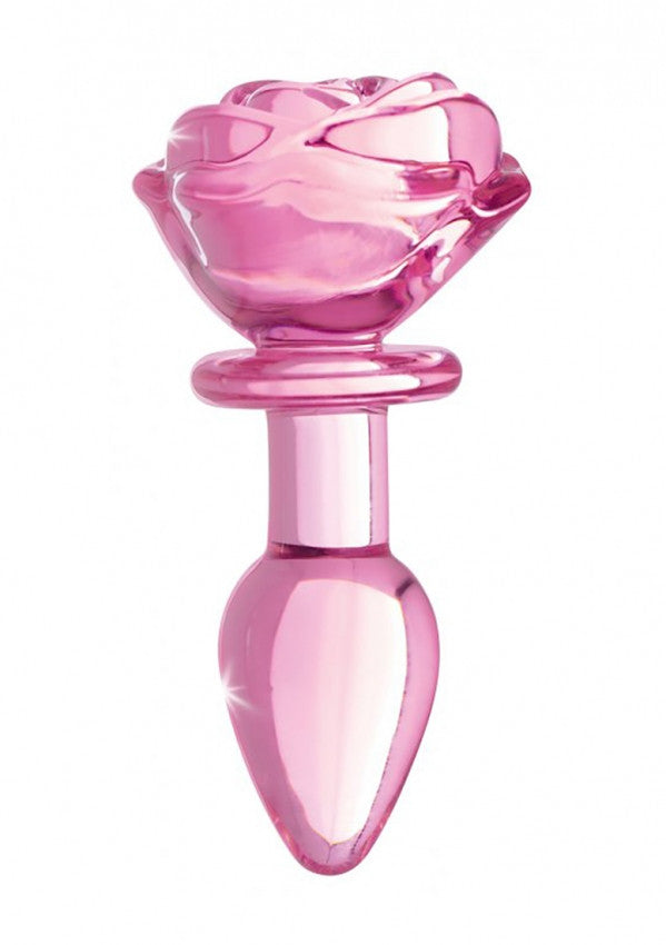 Butt Plug in vetro Pink Rose - 10cm