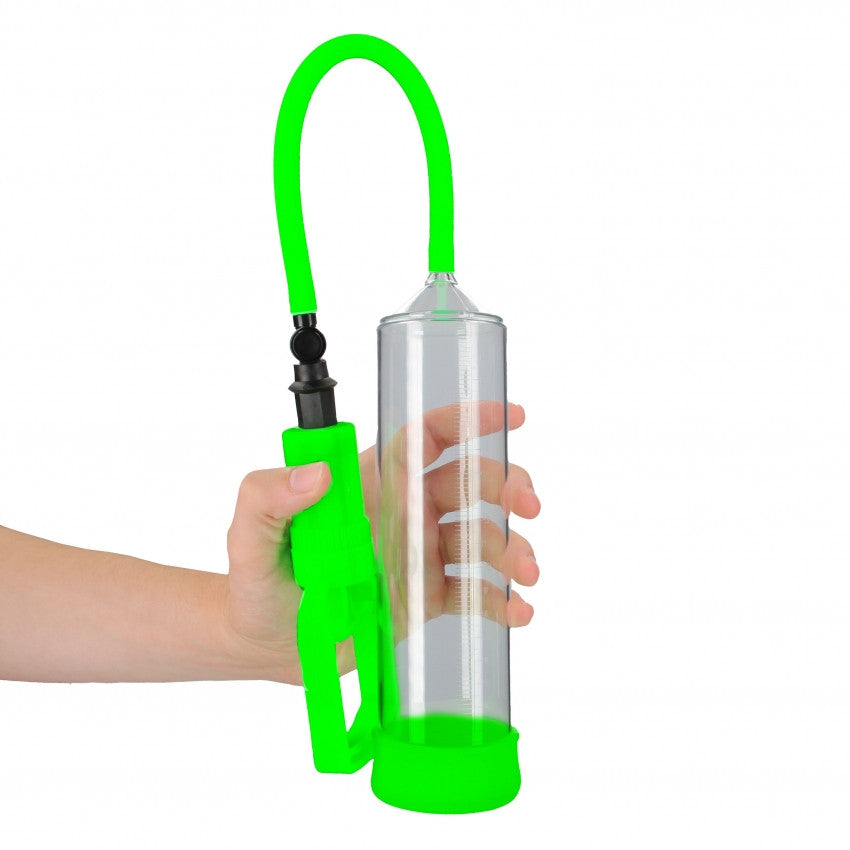 Comfort Beginner Pump Penis Pump - Glow in the Dark - Neon Green