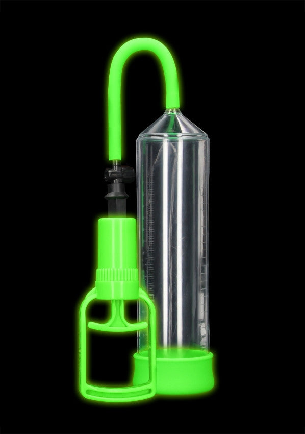 Comfort Beginner Pump Penis Pump - Glow in the Dark - Neon Green
