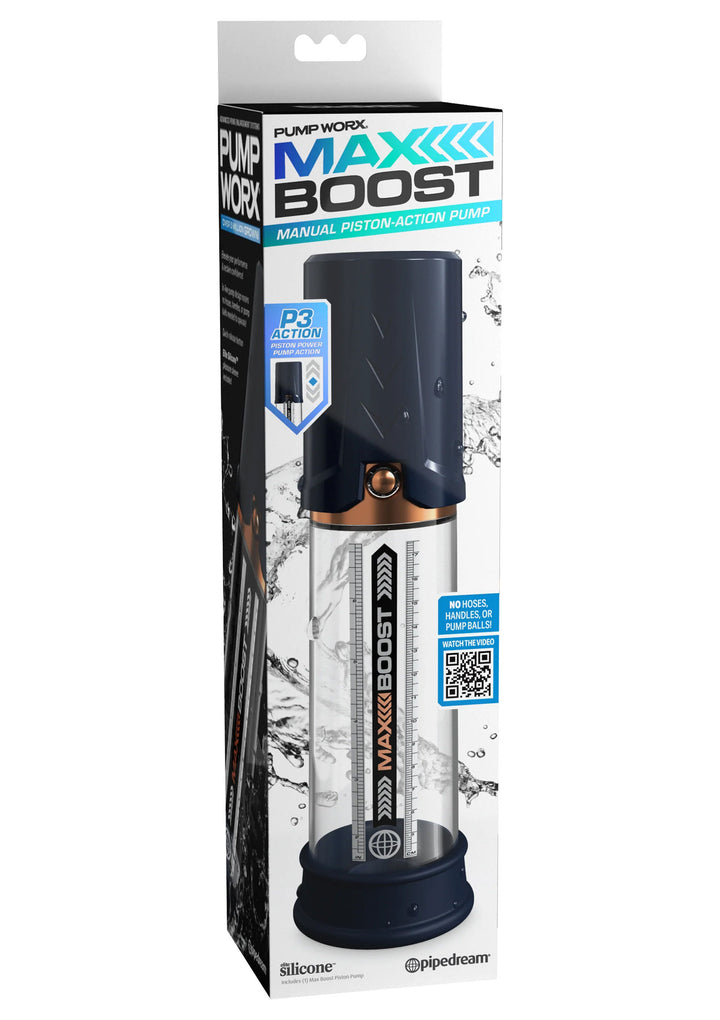 Pump Worx Max Boost penis pump blue