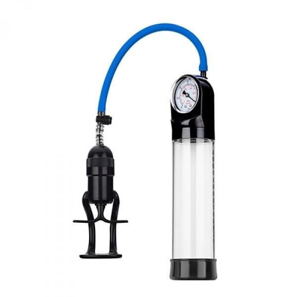 Pump up pressure touch finger pump penis developer pump with barometer