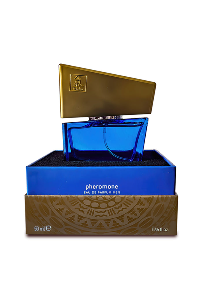 Men's perfume with pheromones Shiatsu Pheromone Men 50 ml darkblue