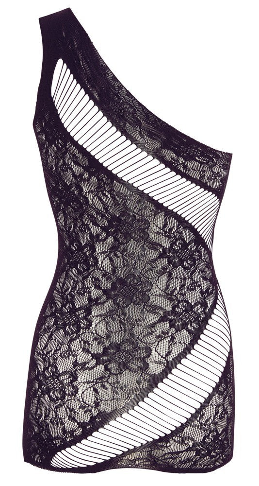 Sexy mini abito aderente trasparente in pizzo per donna lingerie hot nero black lingerie