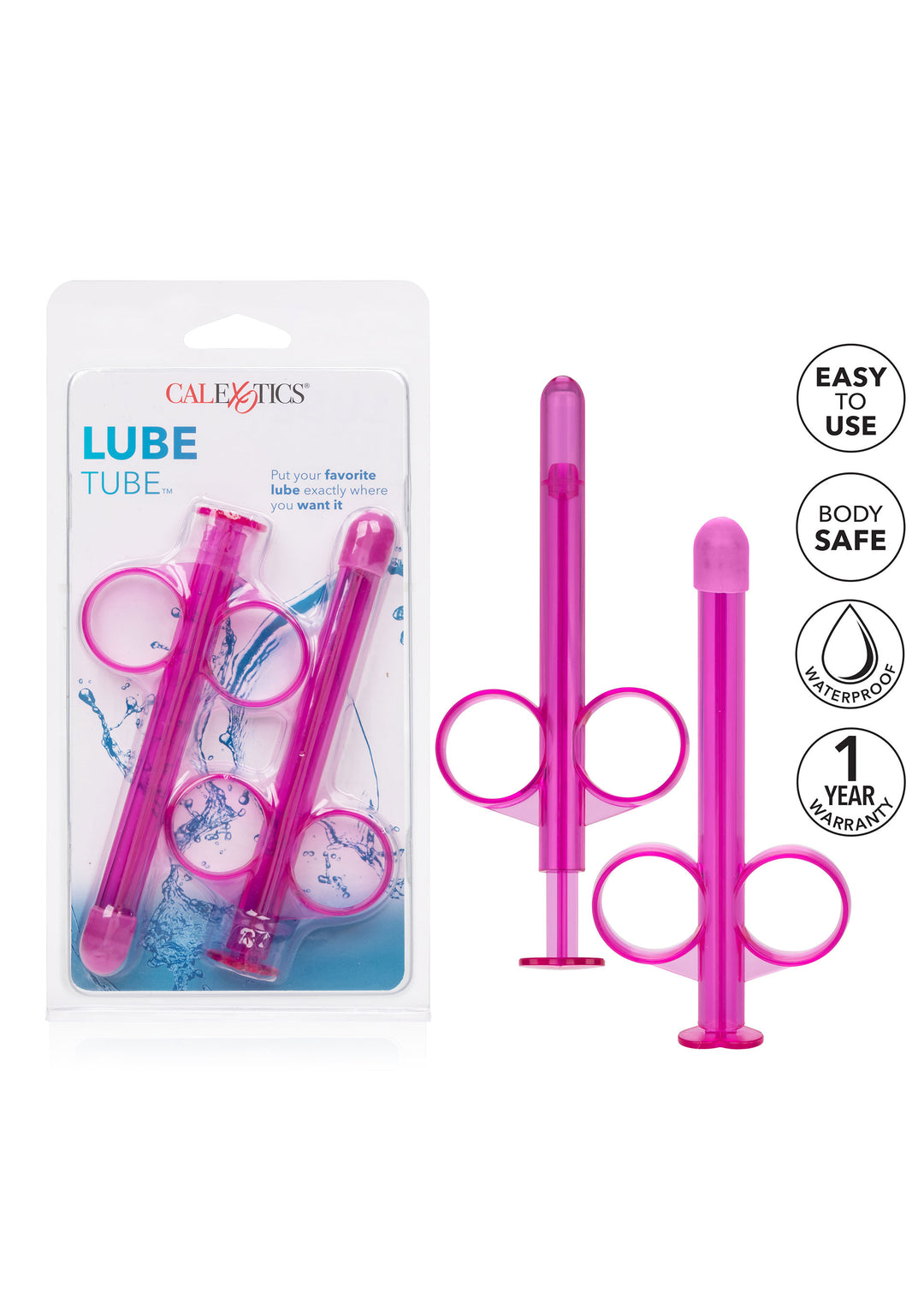 Pink lubricant anal vaginal dispenser syringe