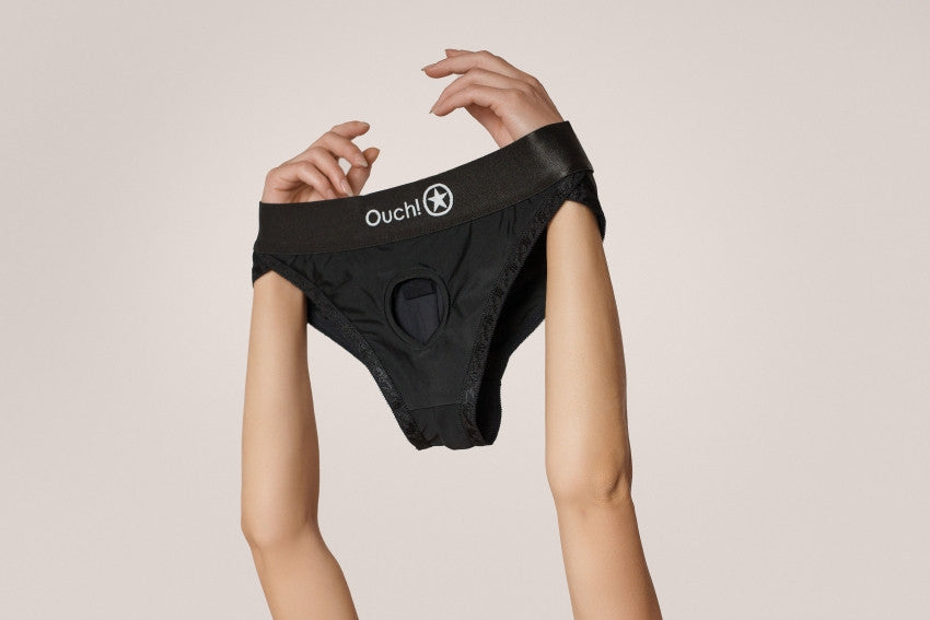 Vibrating Strap-on Hipster Black Vibration Briefs