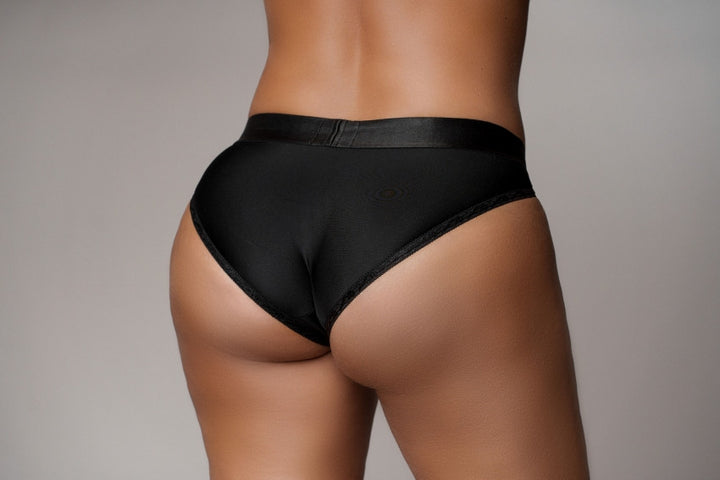 Vibrating Strap-on Hipster Black Vibration Briefs