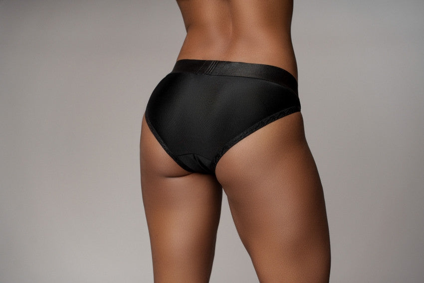 Vibrating Strap-on Hipster Black Vibration Briefs