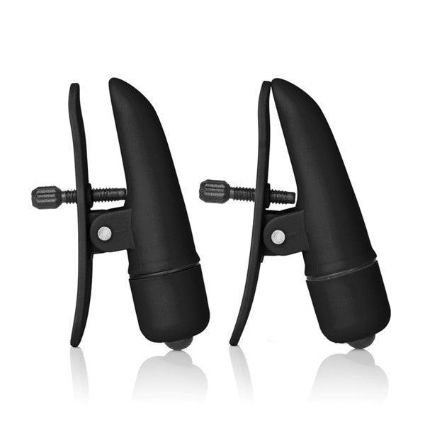 stimolatore per cappezzoli seno vibratore pinze vibranti sex toys donna nero Black