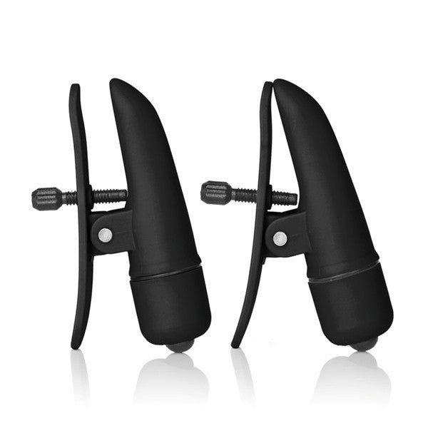 breast nipple stimulator vibrator vibrating clamps sex toys for women black Black
